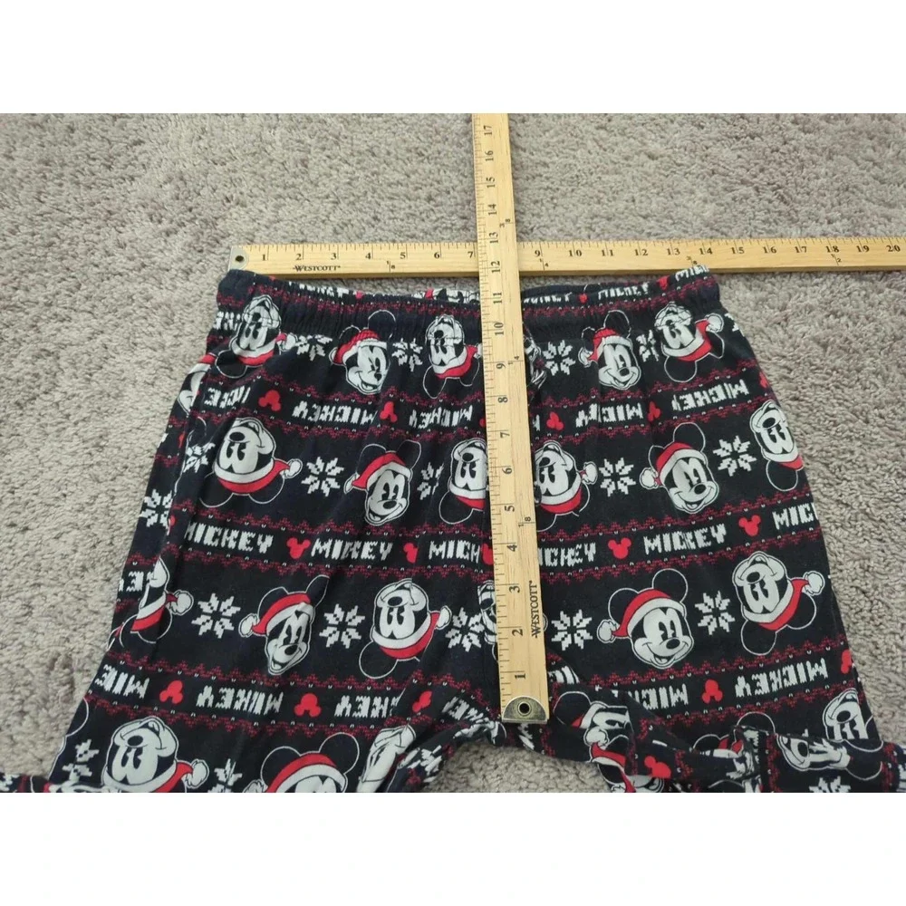 Disney Mickey Mouse Pajama Pants Mens Large Black Pull On Sleep‎ Loungewear - Picture 3 of 7